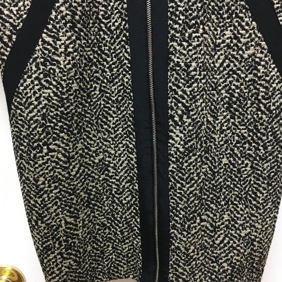 NWT $315 Erin Fetherston Black Gold Corrine Dress Zip Front Sz 8 - Picture 10 of 13
